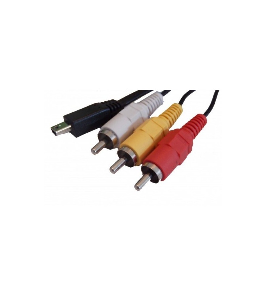 HQRP A/V Composite Cable For Canon Camcorders, 55 Inches, Replacement For STV250N, Fits ZR, XH, DC, FS, Elura, PowerShot, Optura Series