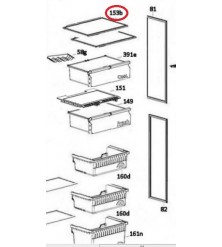 Glass shelf with frame